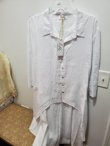 Skirt Set - White (Long Shirt)