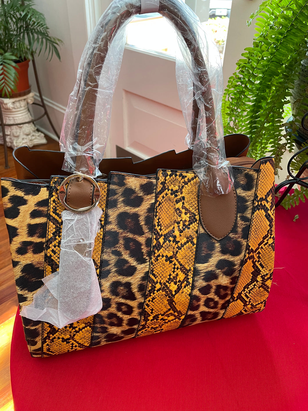 Gold/Black Leopard Purse