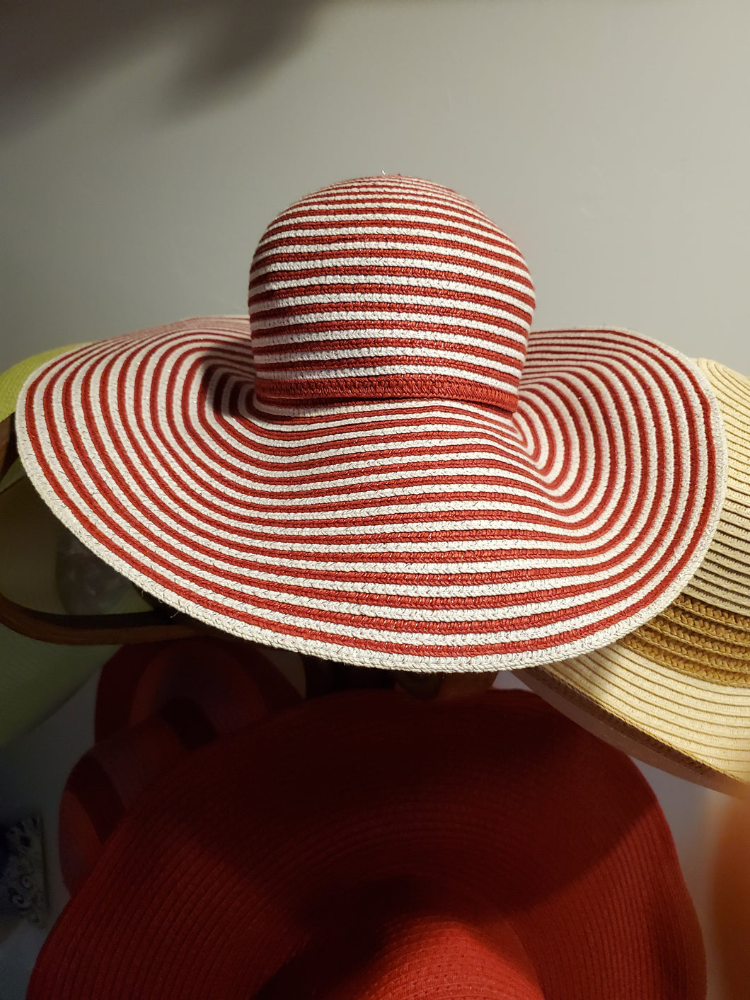 White and Red Hat