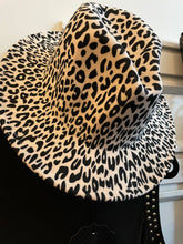 Load image into Gallery viewer, Fedora Hats:  Ivory Leopard and Red Leopard