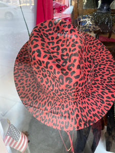 Fedora Hats:  Ivory Leopard and Red Leopard