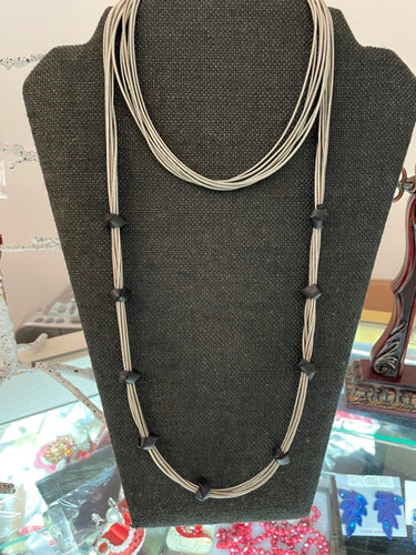 Long Grey/Black Necklace