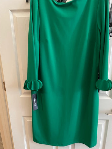 Straight Dress with Ruffle Sleeves